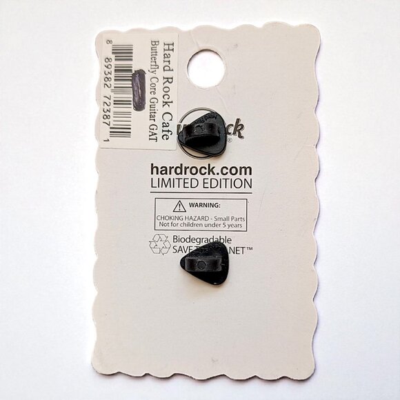 Hard Rock Cafe RARE vintage Butterfly Guitar Gatlinburg city metallic pin NEW - Picture 3 of 4